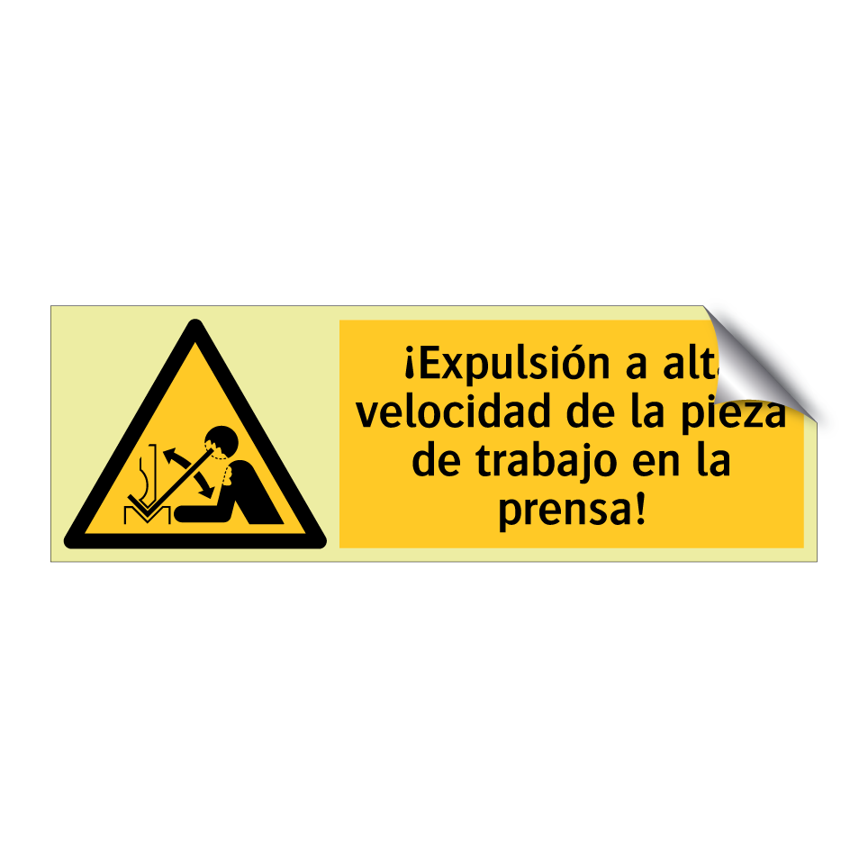 ¡Expulsión a alta velocidad de la pieza de trabajo en la prensa!