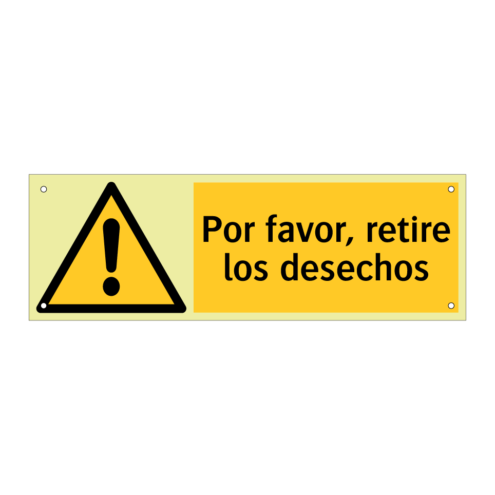 Por favor, retire los desechos
