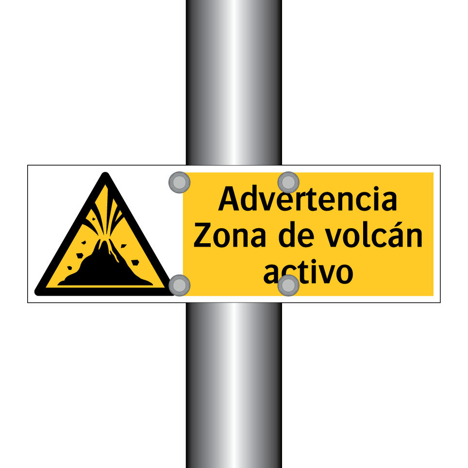 Advertencia Zona de volcán activo