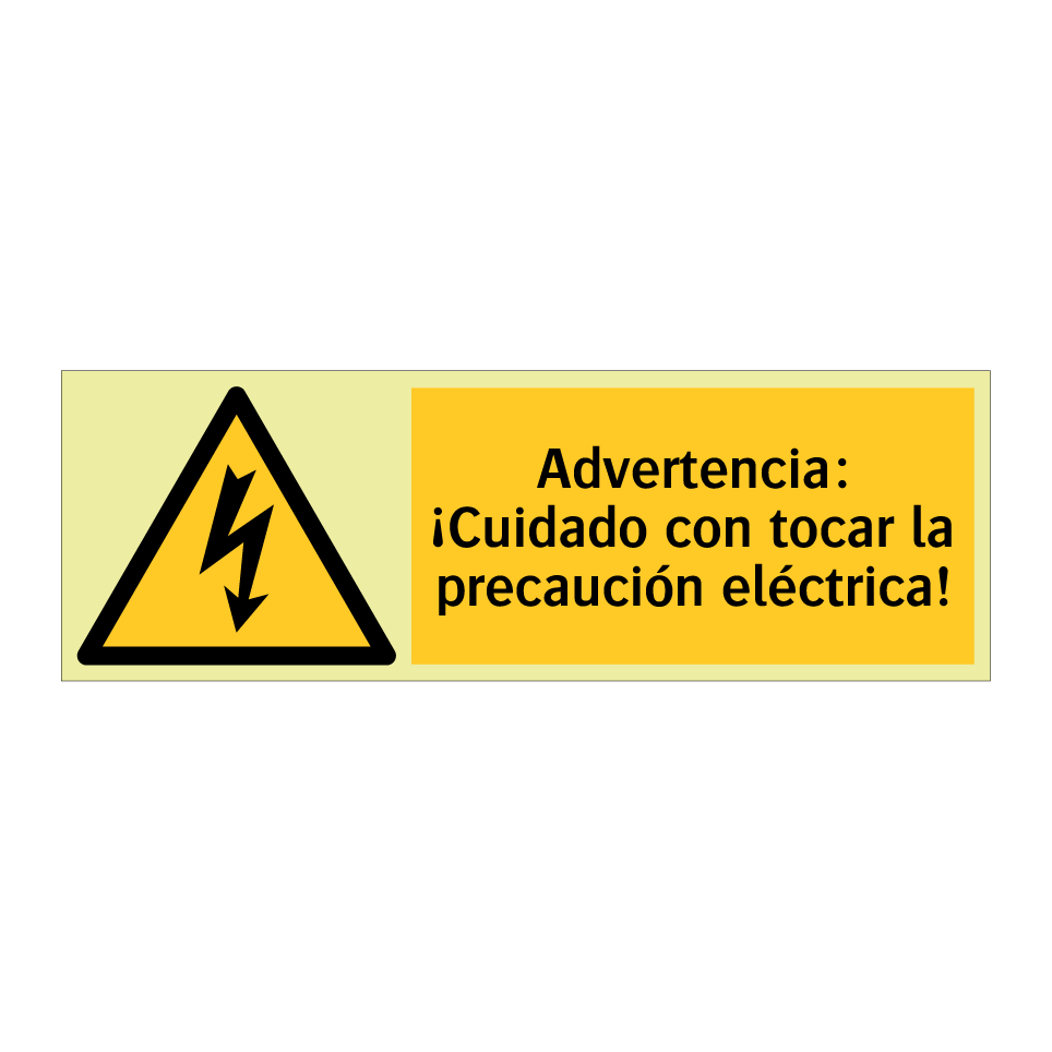 Advertencia: ¡Cuidado con tocar la precaución eléctrica!