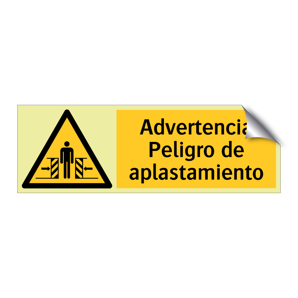 Advertencia Peligro de aplastamiento