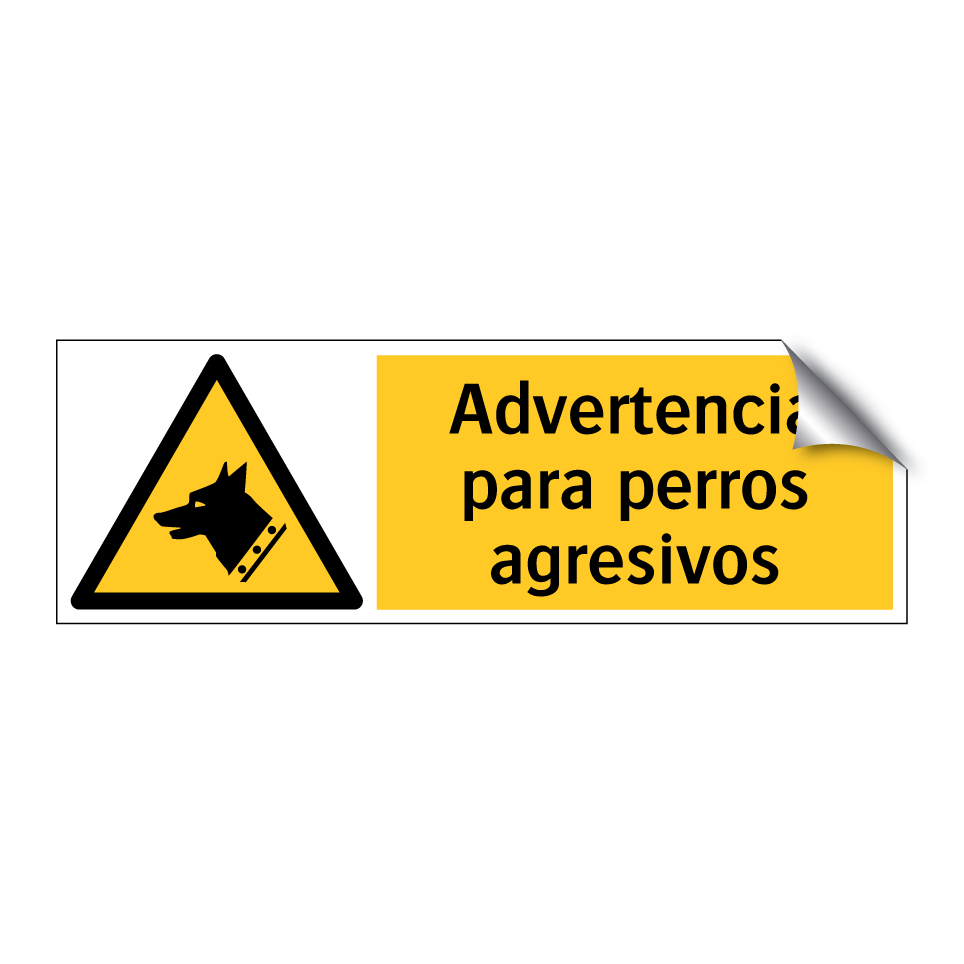Advertencia para perros agresivos