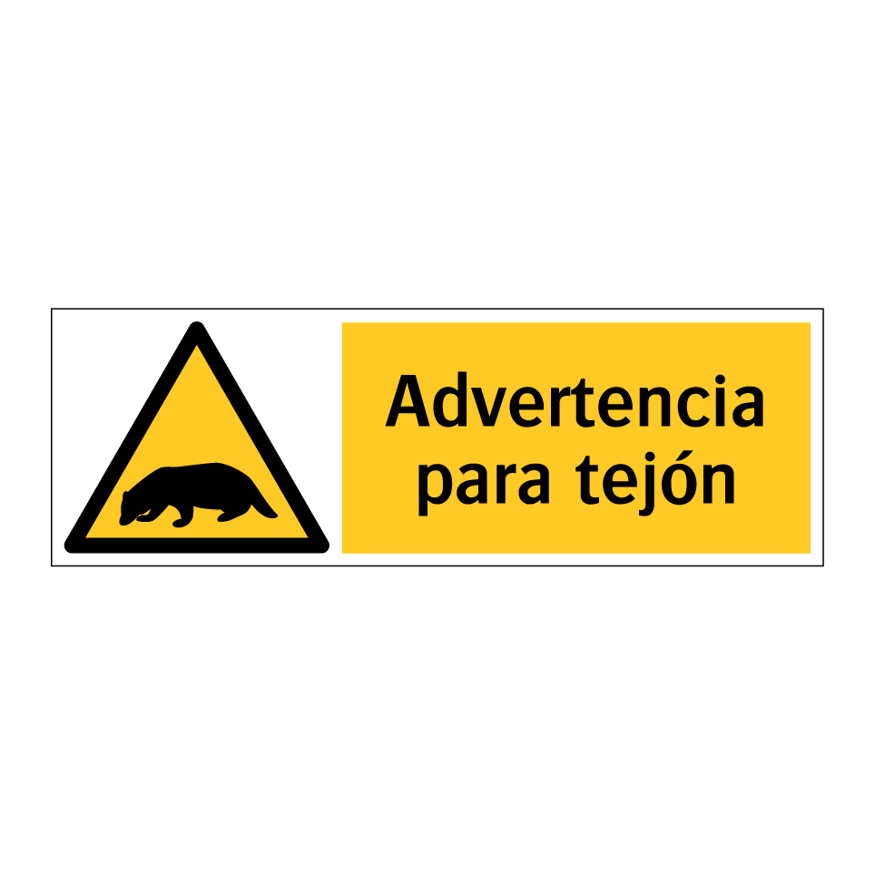 Advertencia para tejón