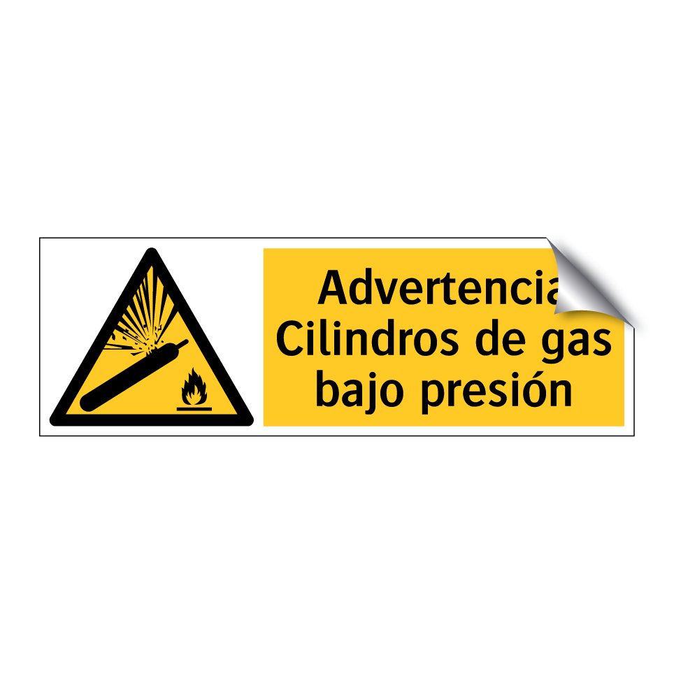 Advertencia Cilindros de gas bajo presión