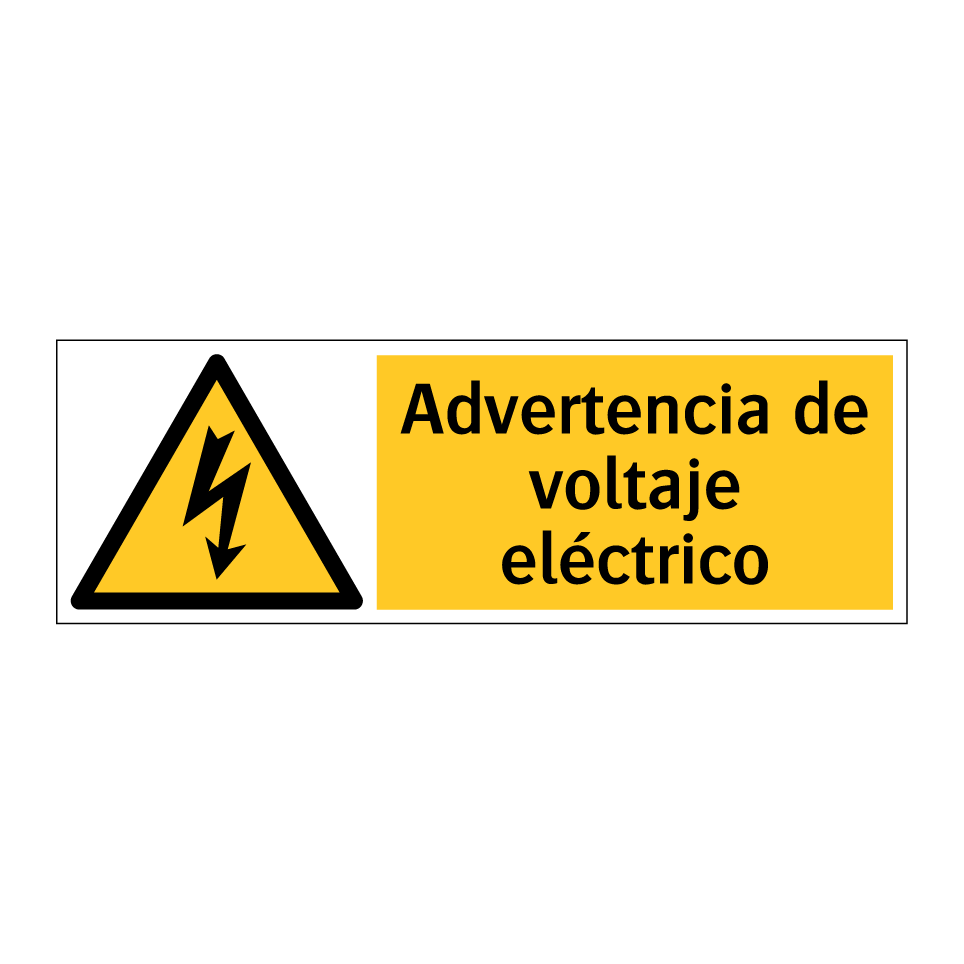 Advertencia de voltaje eléctrico