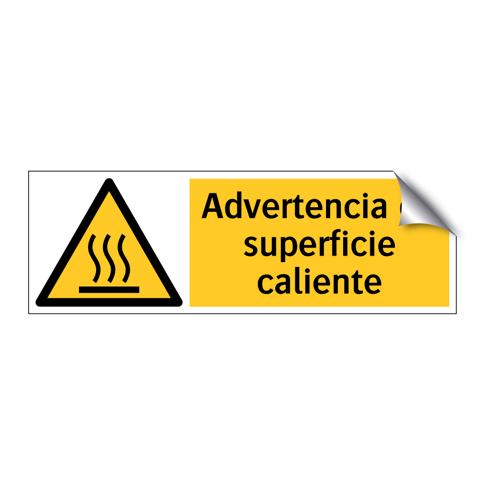 Advertencia de superficie caliente