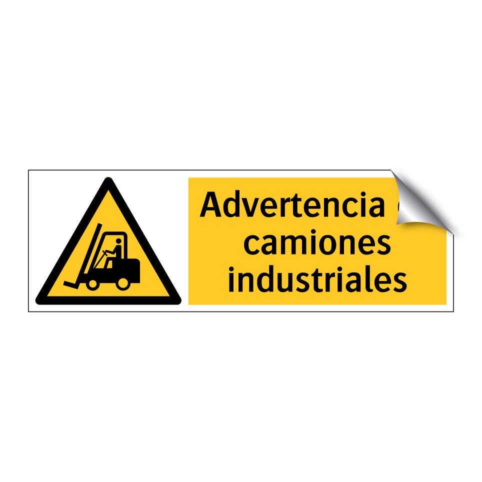 Advertencia de camiones industriales
