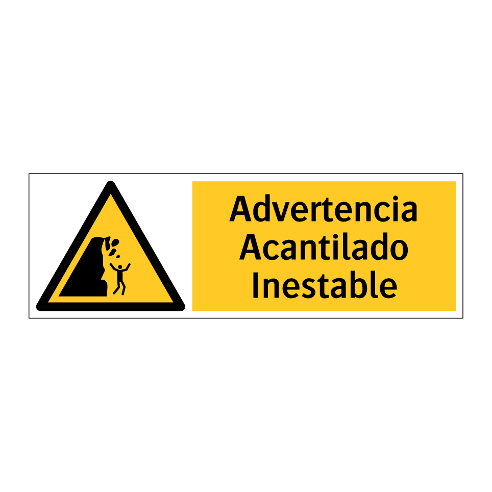 Advertencia Acantilado Inestable