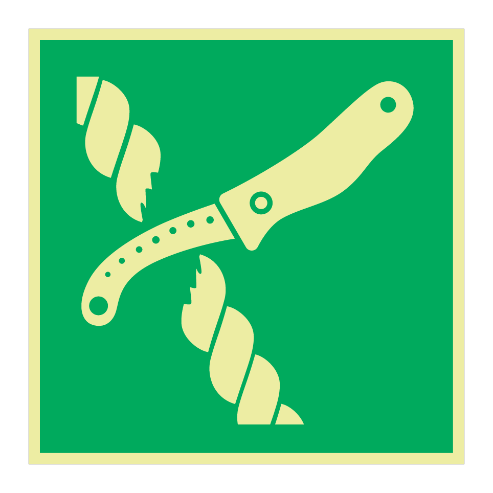E035 Cuchillo de balsa salvavidas