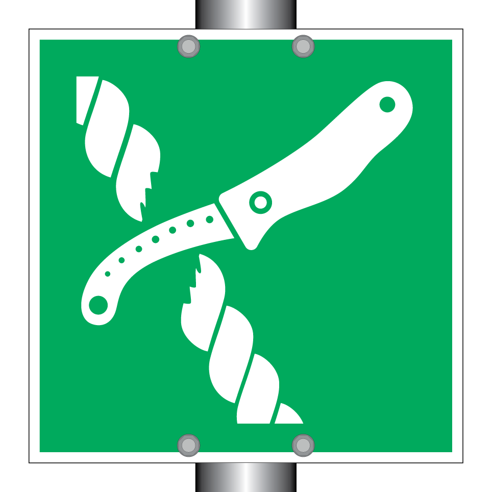 E035 Cuchillo de balsa salvavidas