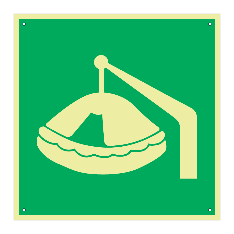 E039 Balsa salvavidas lanzada por un pescante