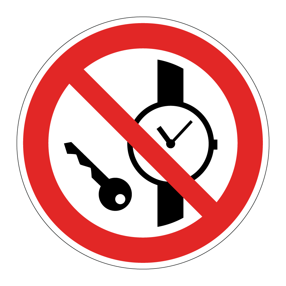 P008 Artículos metálicos o relojes prohibidos