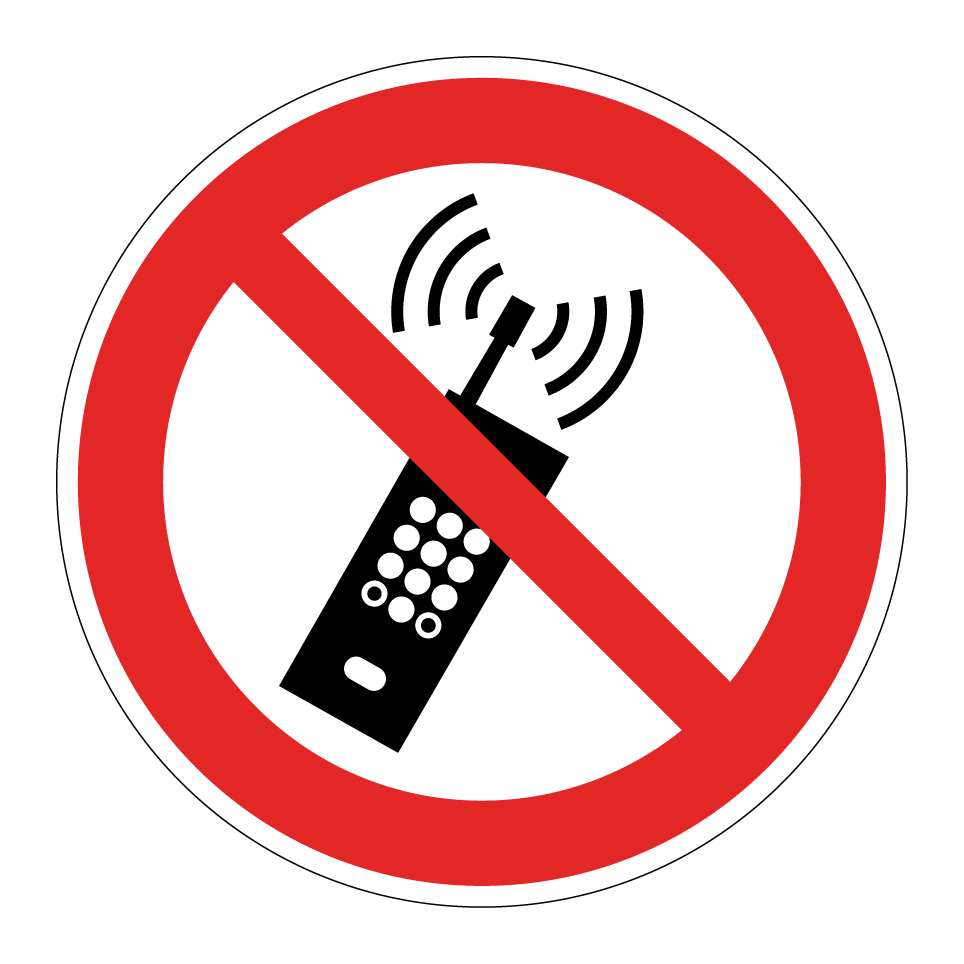 P013 Teléfonos móviles activados prohibidos
