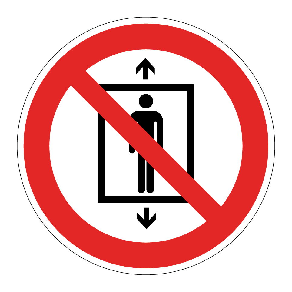 P027 No usar este elevador para personas