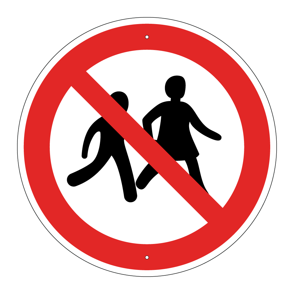P036 Prohibido el paso a niños