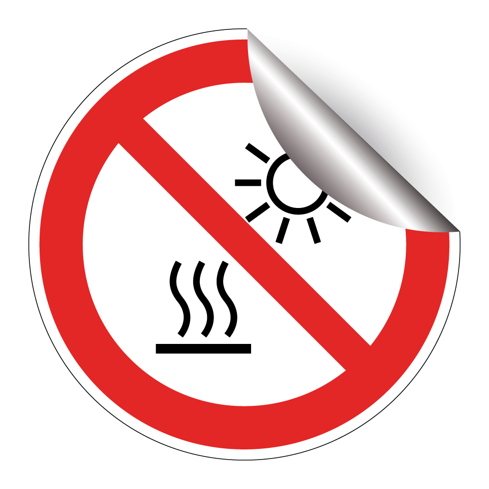 P068 No exponer a la luz del sol directa o a superficie caliente