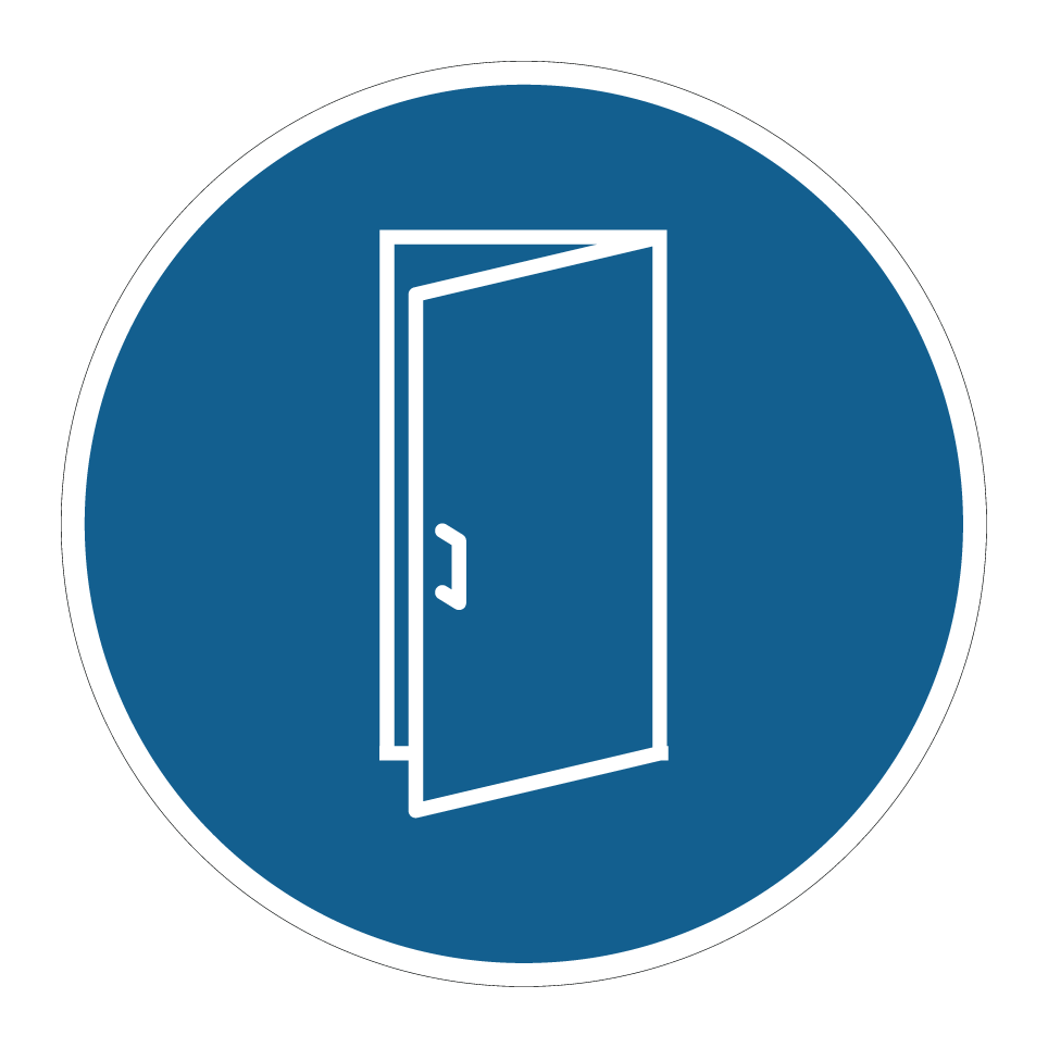 La puerta debe permanecer abierta