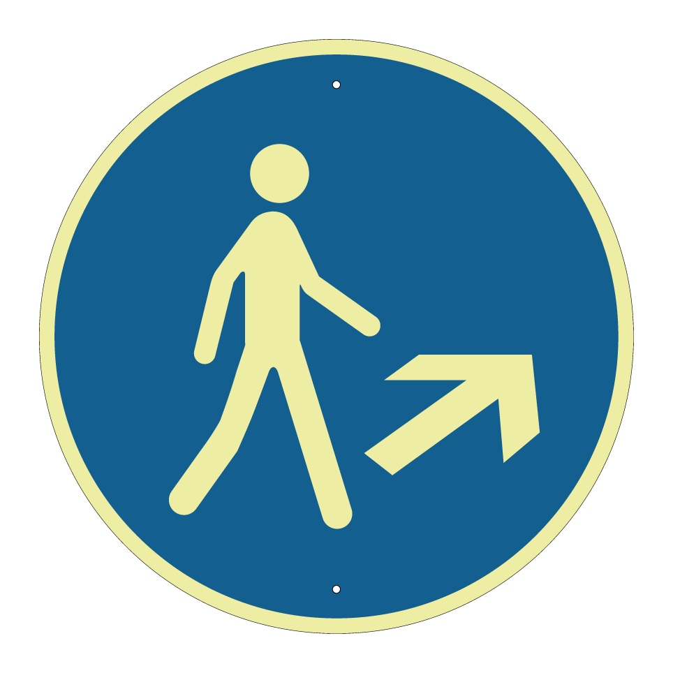 Ruta peatonal a la derecha
