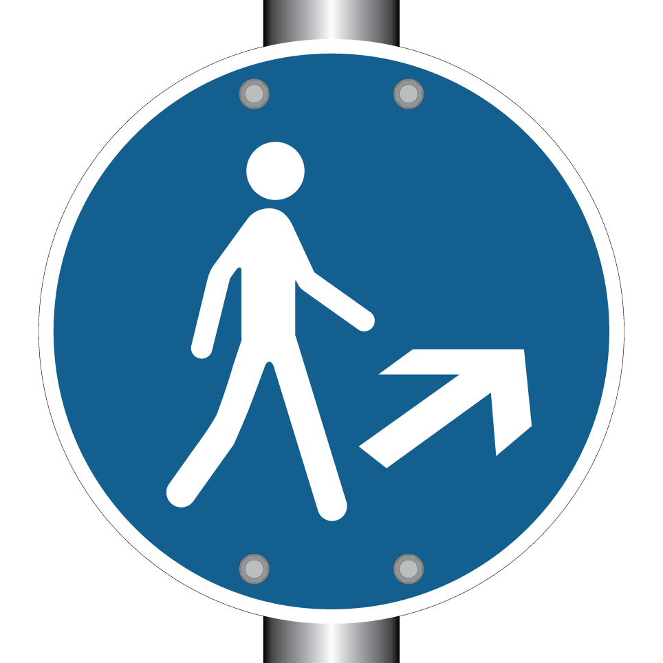 Ruta peatonal a la derecha