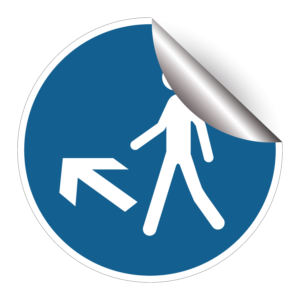 Ruta peatonal a la izquierda