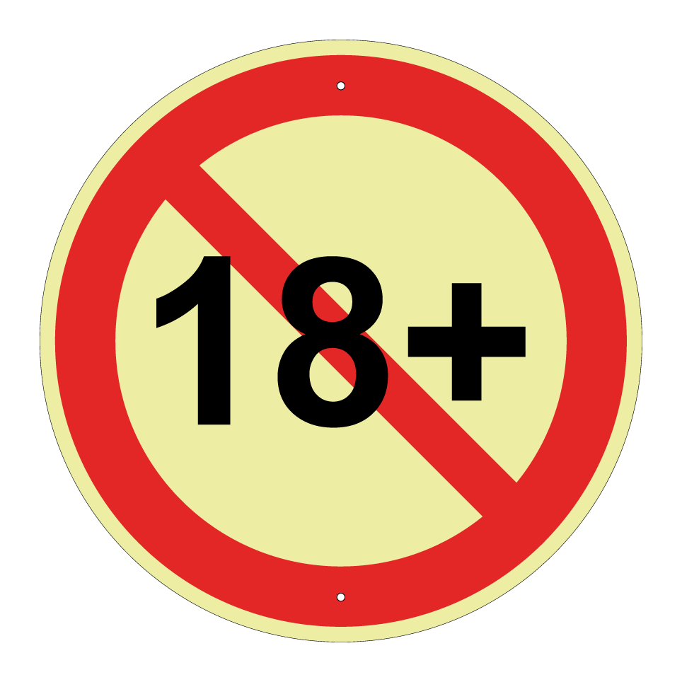 Prohibido menores de 18 años