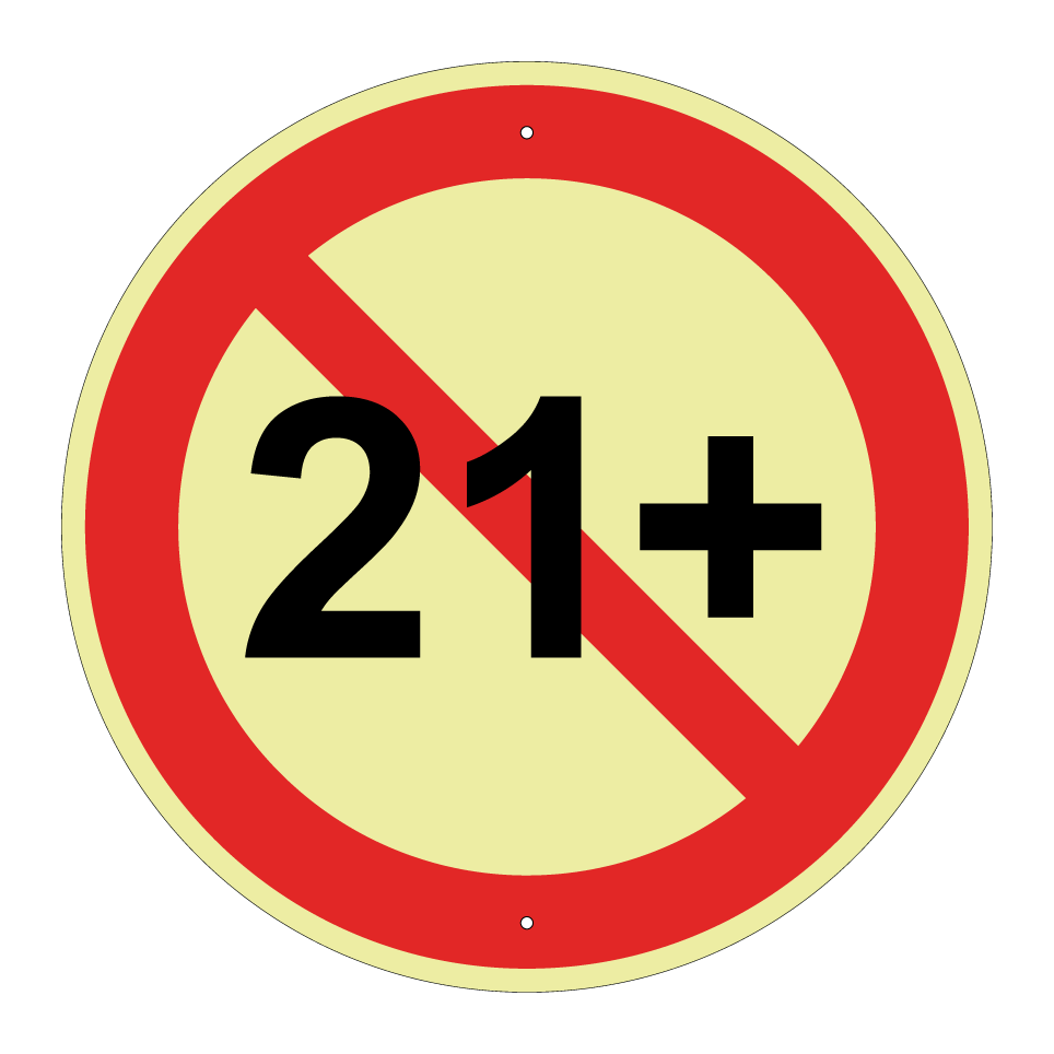 Prohibido menores de 21 años