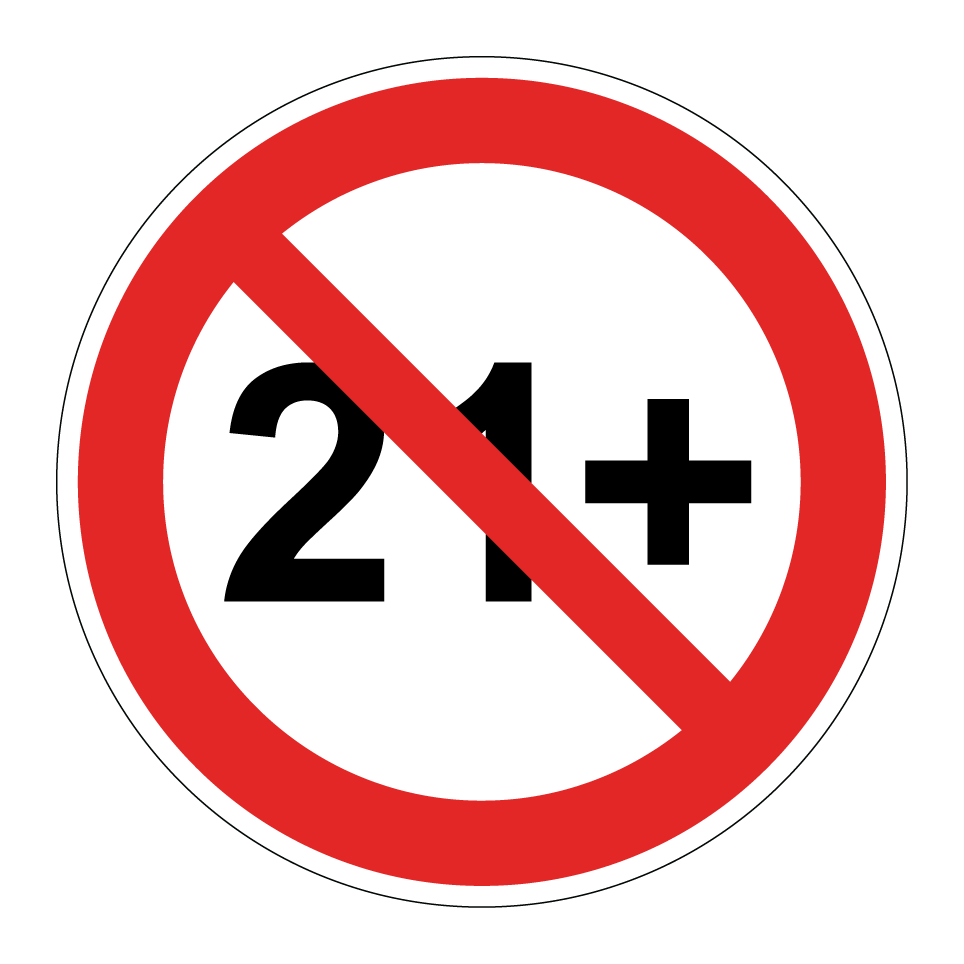 Prohibido menores de 21 años