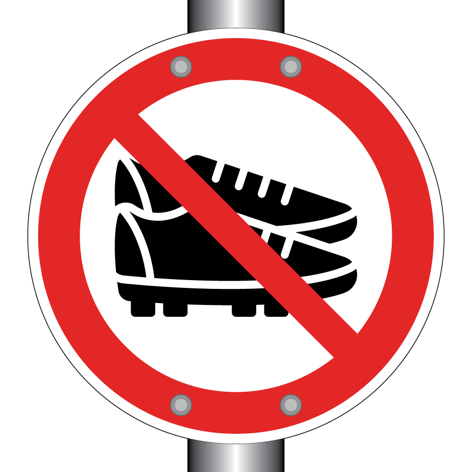 No zapatos de fútbol