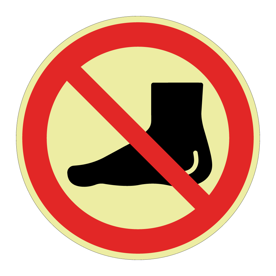Prohibido andar descalzo