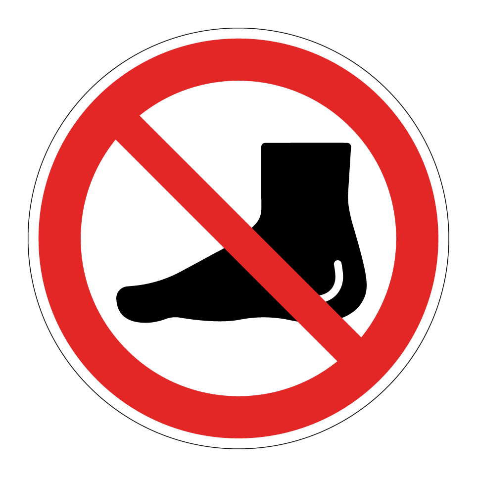 Prohibido andar descalzo