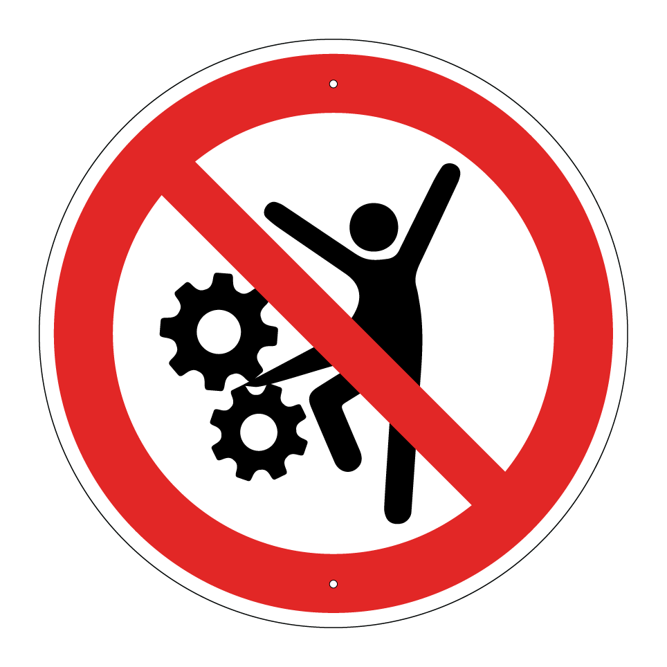 Prohibido permanecer cerca de la máquina
