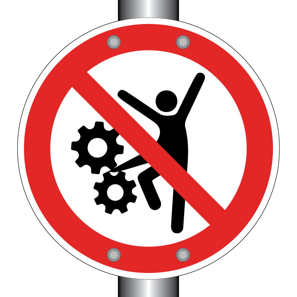 Prohibido permanecer cerca de la máquina