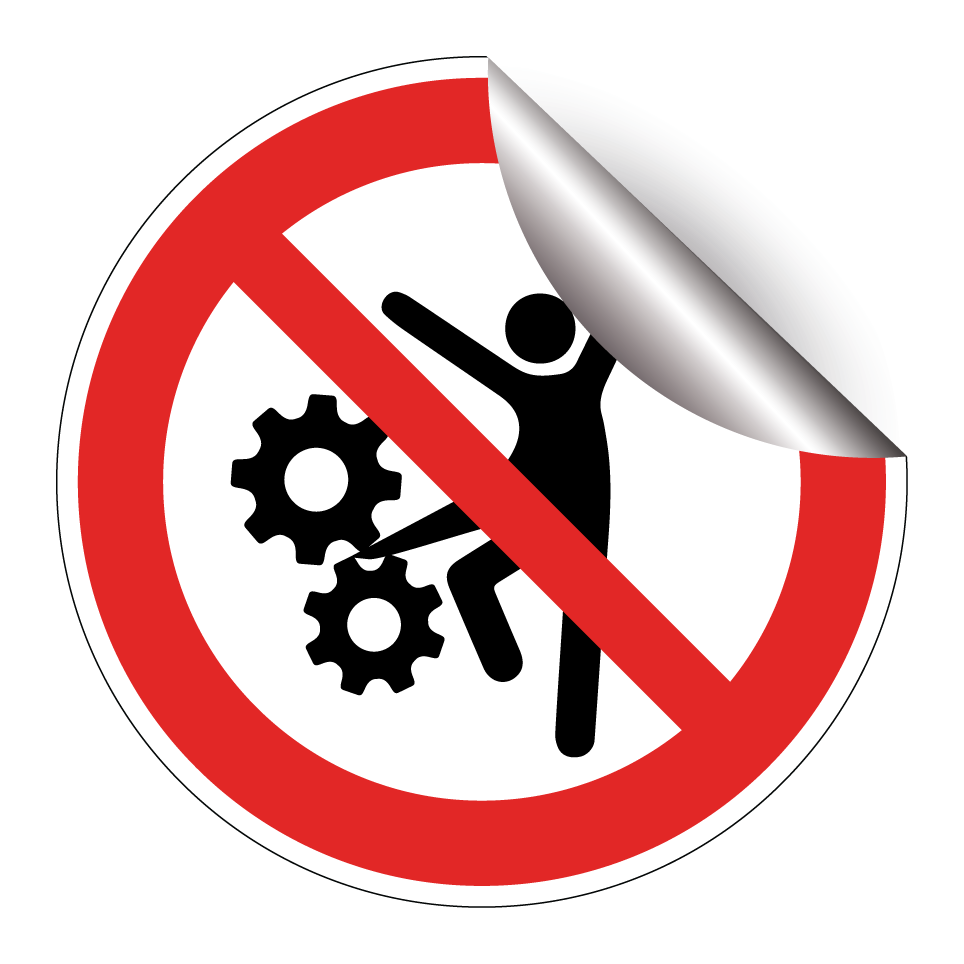 Prohibido permanecer cerca de la máquina