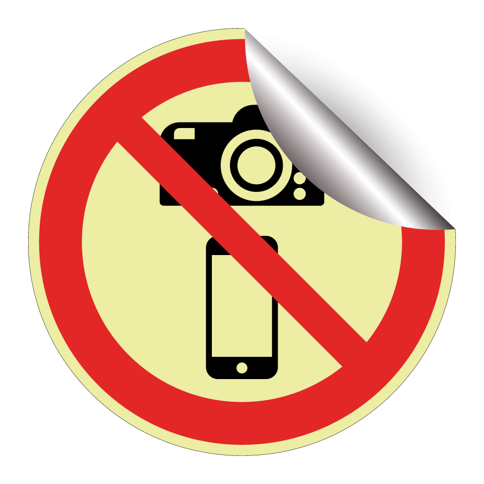 Prohibido hacer fotografías con cámaras o teléfonos móviles
