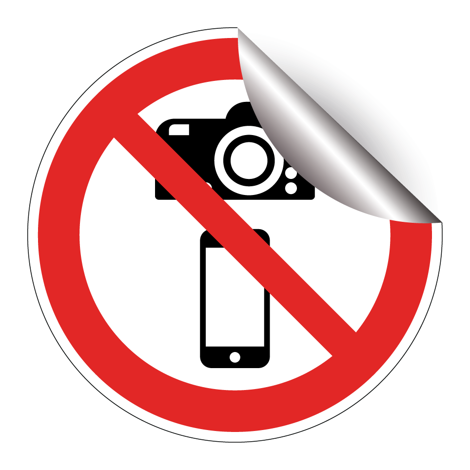 Prohibido hacer fotografías con cámaras o teléfonos móviles