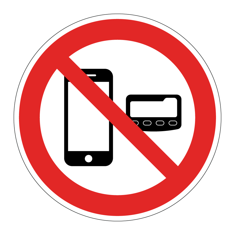 Prohibido el uso de teléfonos móviles o buscapersonas