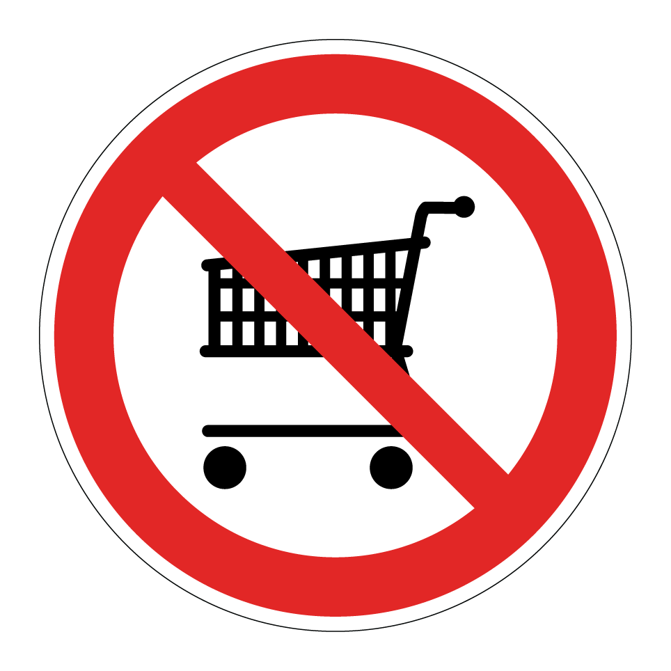 Prohibido carritos de compra