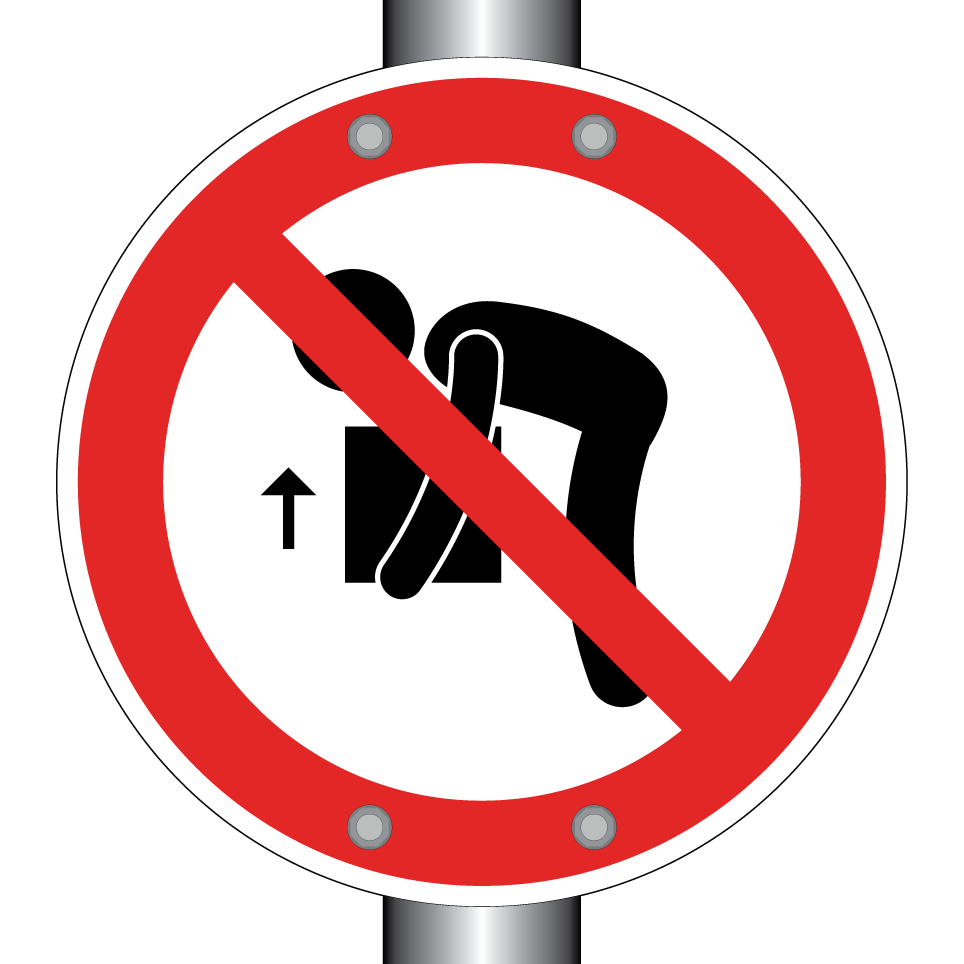 No levantar con la espalda doblada