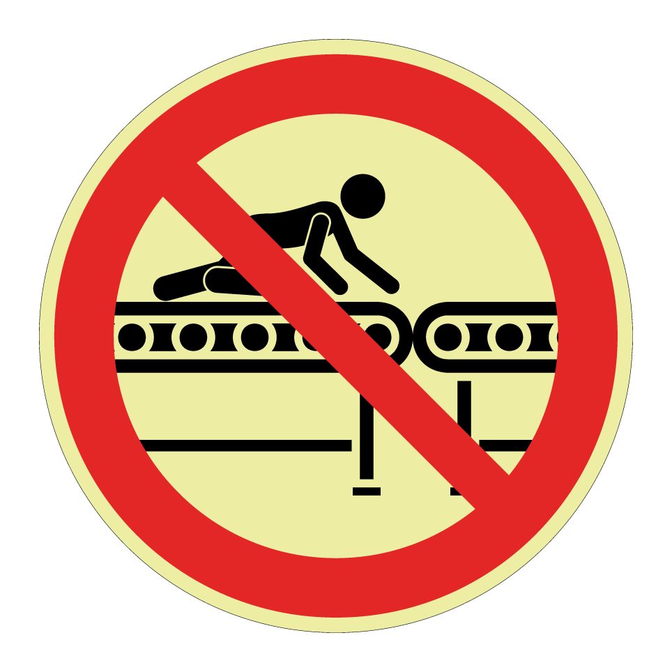 No trepar en la cinta transportadora