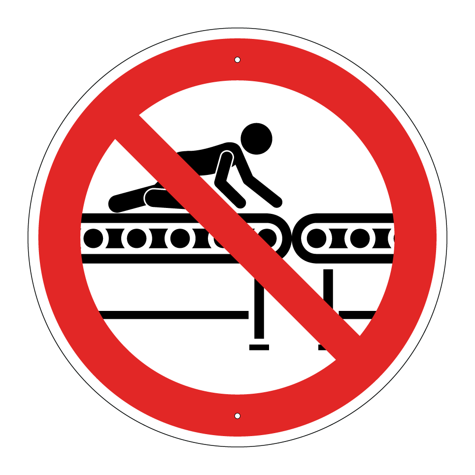 No trepar en la cinta transportadora