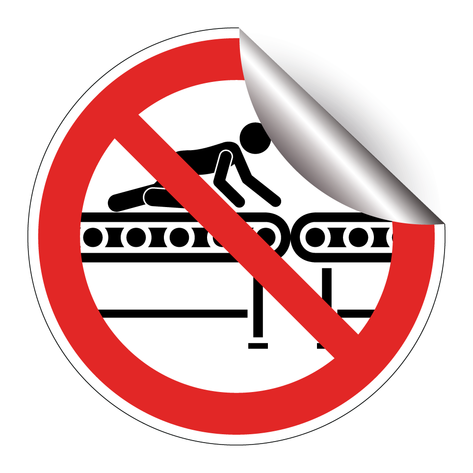 No trepar en la cinta transportadora