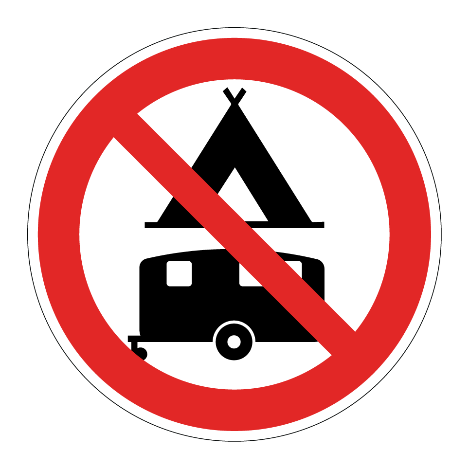 Prohibido caravanas o acampar