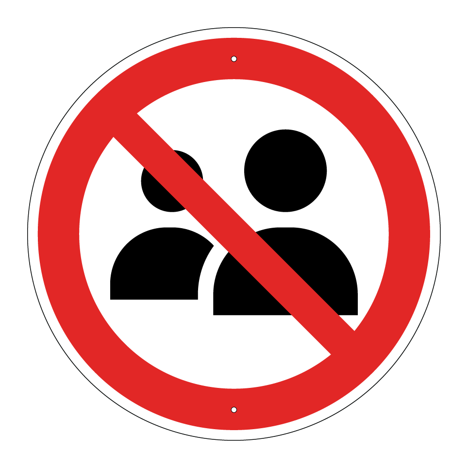 Prohibida la entrada a dos personas