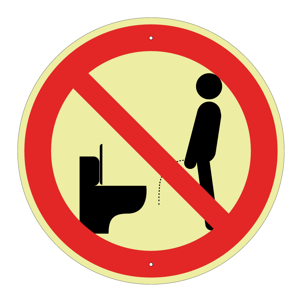 No orinar fuera del baño
