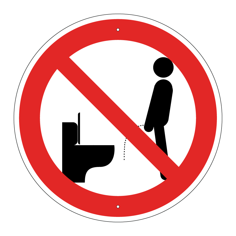 No orinar fuera del baño