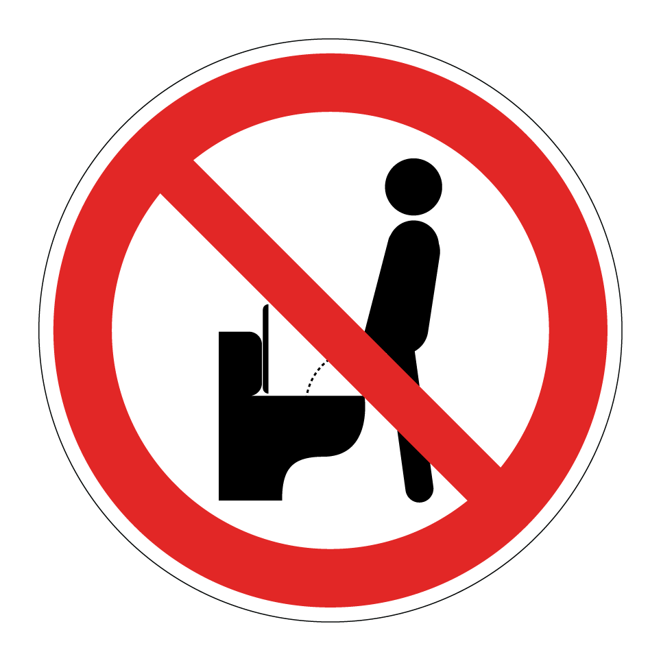 Prohibido orinar de pie