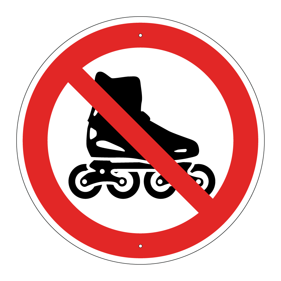 Prohibido patinar en patines en línea