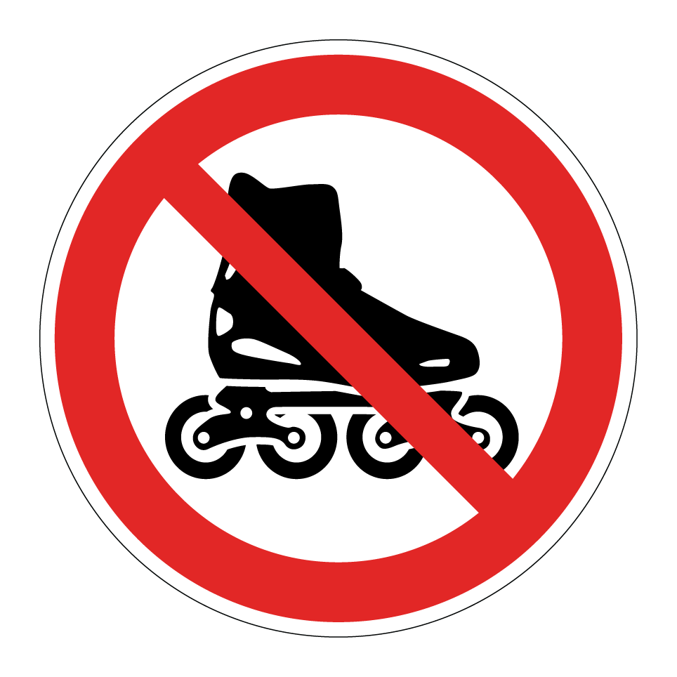 Prohibido patinar en patines en línea