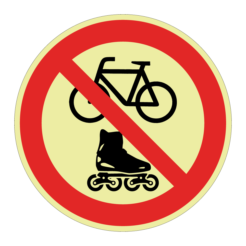 Prohibido bicicletas o patinaje en línea