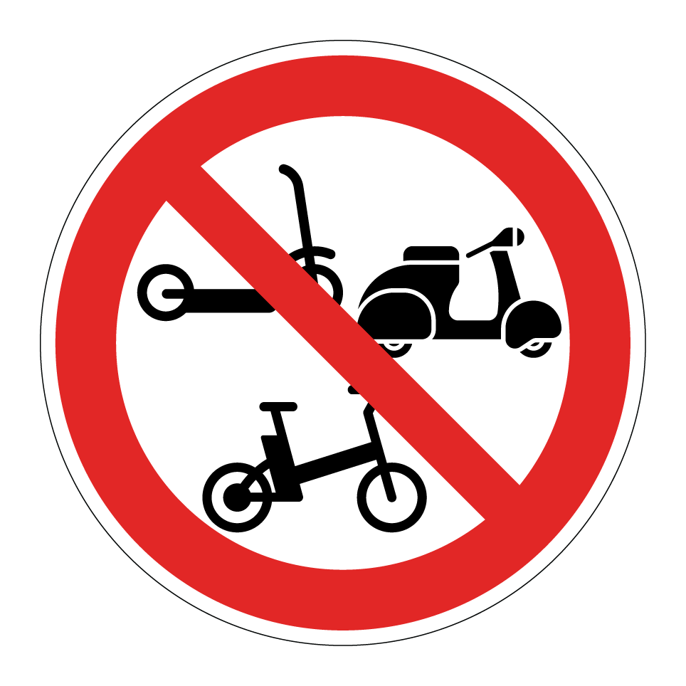 Prohibido patinetes, ciclomotores o bicicletas eléctricas